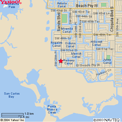 Florida Cape Coral - location of the property close to Cape Harbour